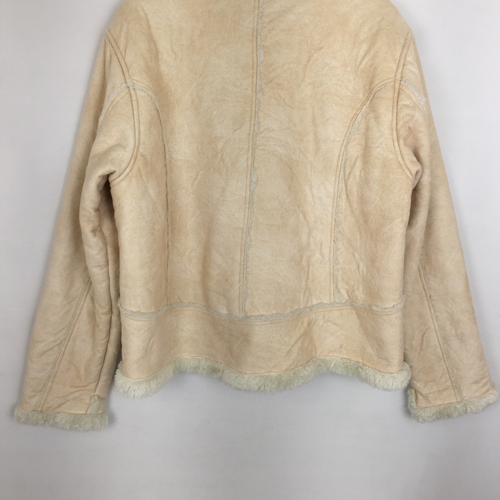 Cabela's Women’s Shearling Coat Faux Suede Fur Winter Jacket Tan Size XL - Picture 8 of 10